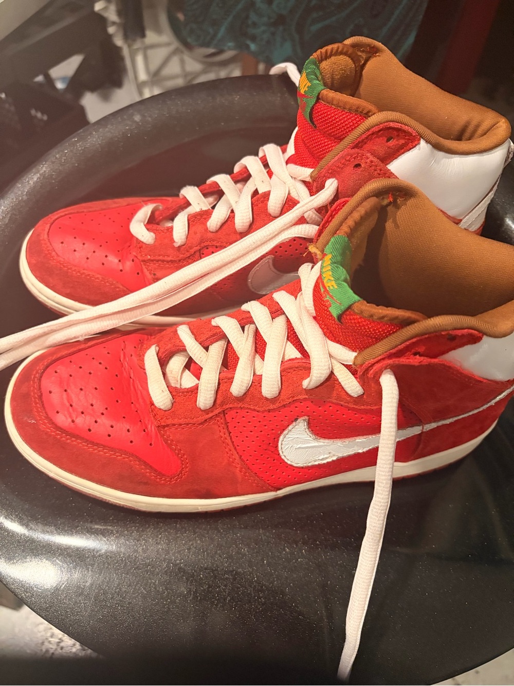 Nike Sb Dunk High Pro Red High-Top Sneakers